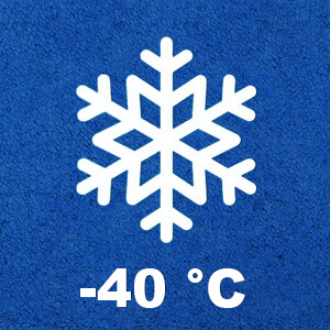 Resistente al frío hasta −40 °C
